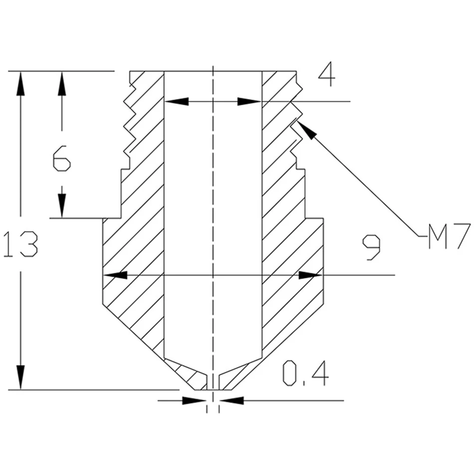 Aokin 10 шт. MK10 экструдер сопла для 3D принтера Makerbot 2 0 мм 3 4 6 8 Головка латунные Часть 1