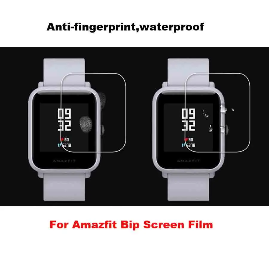 6 шт. для Xiaomi Huami Amazfit Bip Bit Lite Смарт-часы защитный чехол протектор экрана Pantalla пленка Черный Защитный чехол s