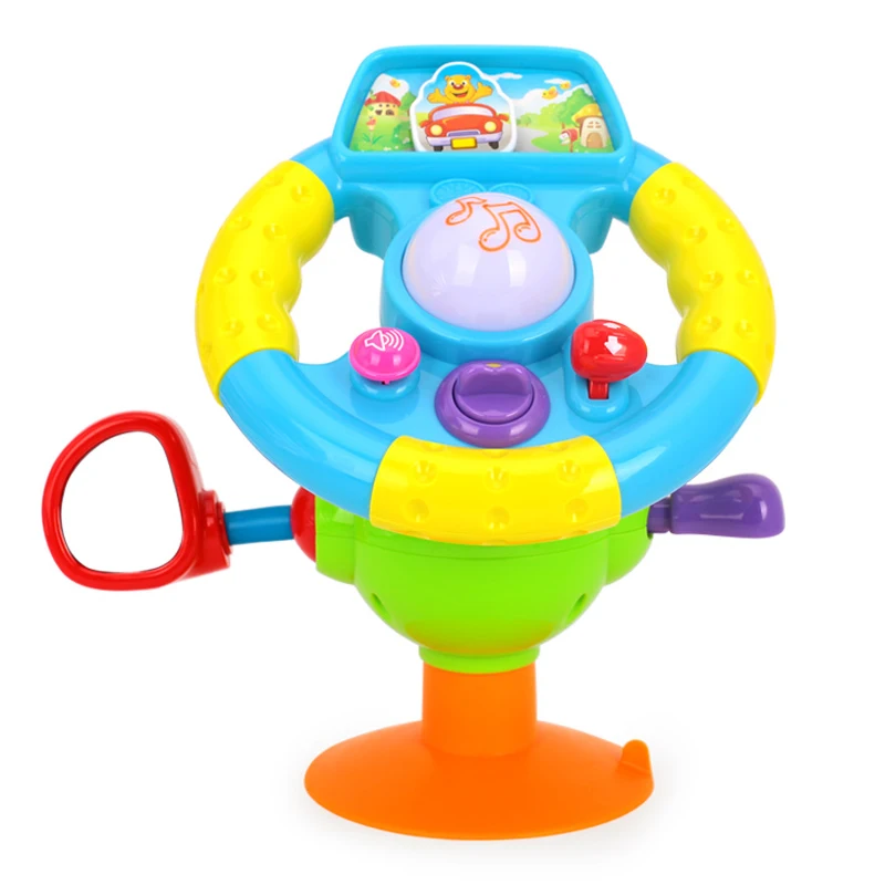 Детская игрушечная машинка обучающая вождение рулевое колесо воспроизведение