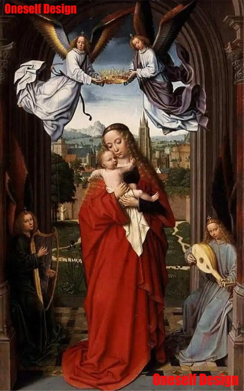 Алмазная 5d мозаика сделай сам картина с изображением Мадонны из квадратных страз