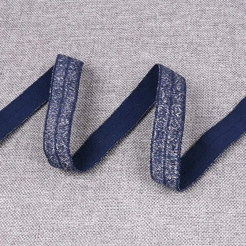 10 ярдов/партия, 16 мм, ширина, серебряная нить, кружево, эластичная лента, сделай сам, одежда ручной работы, свадебное украшение для волос, швейные принадлежности - Цвет: 10yards navy blue