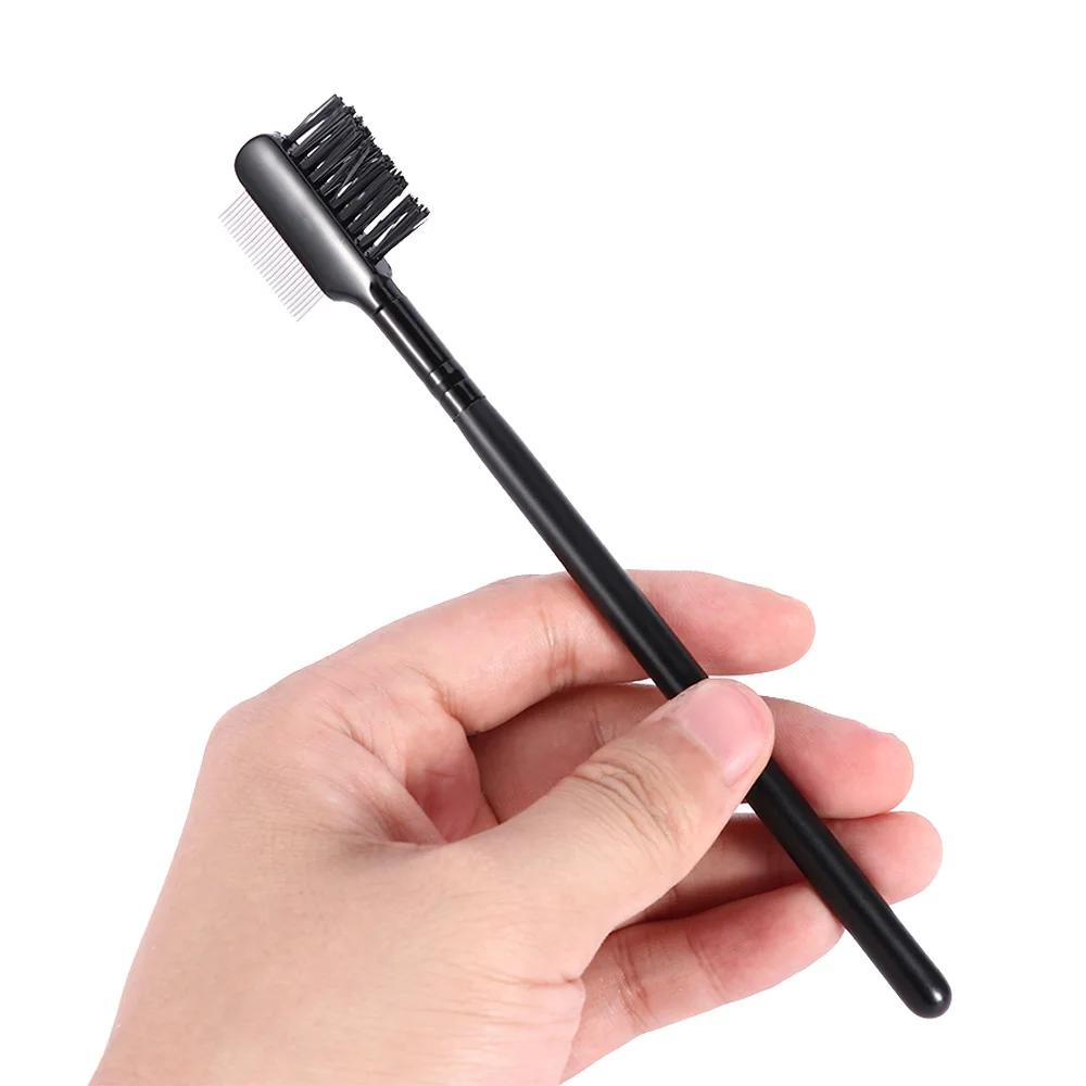 1PC Professional Eyelashes Extension Eyebrow Metal Dual Comb Brush Eye Lashes Beauty Cosmetic Makeup Tools |