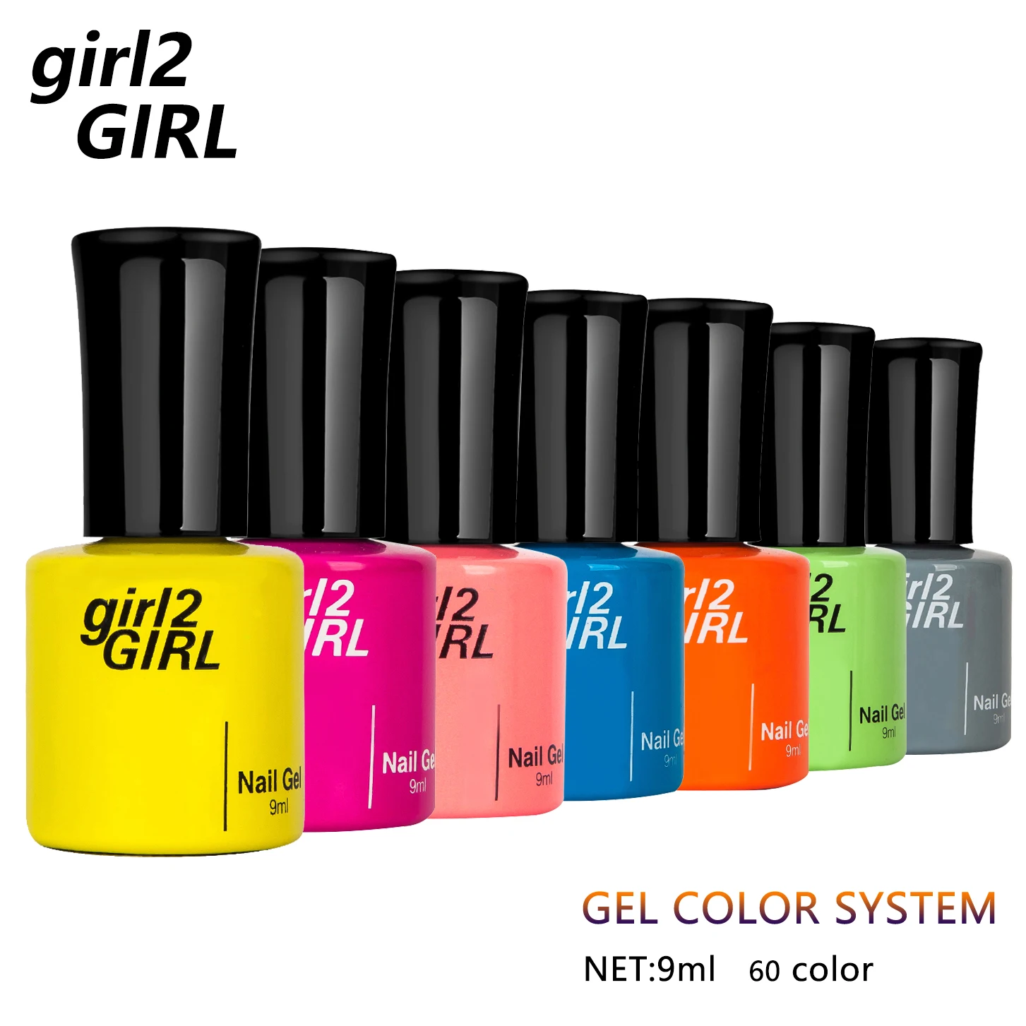 Гель-лак для ногтей girl2GIRL с замачиванием 60 красивых цветов высокое качество