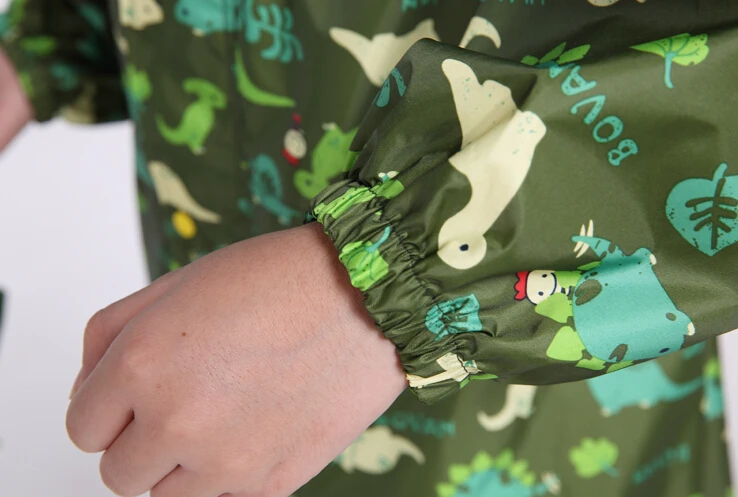 Дождевик с динозавром для мальчиков водонепроницаемое пальто капюшоном детский