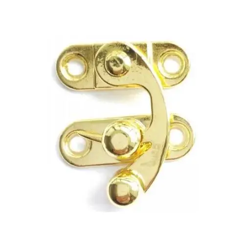 Brass color 20 шт. 28*33 мм цинковый сплав античные защелки Засов застежка деревянные пряжки Agraffe маленький замок коробка рога мебель серебро латунь - Цвет: Brass color