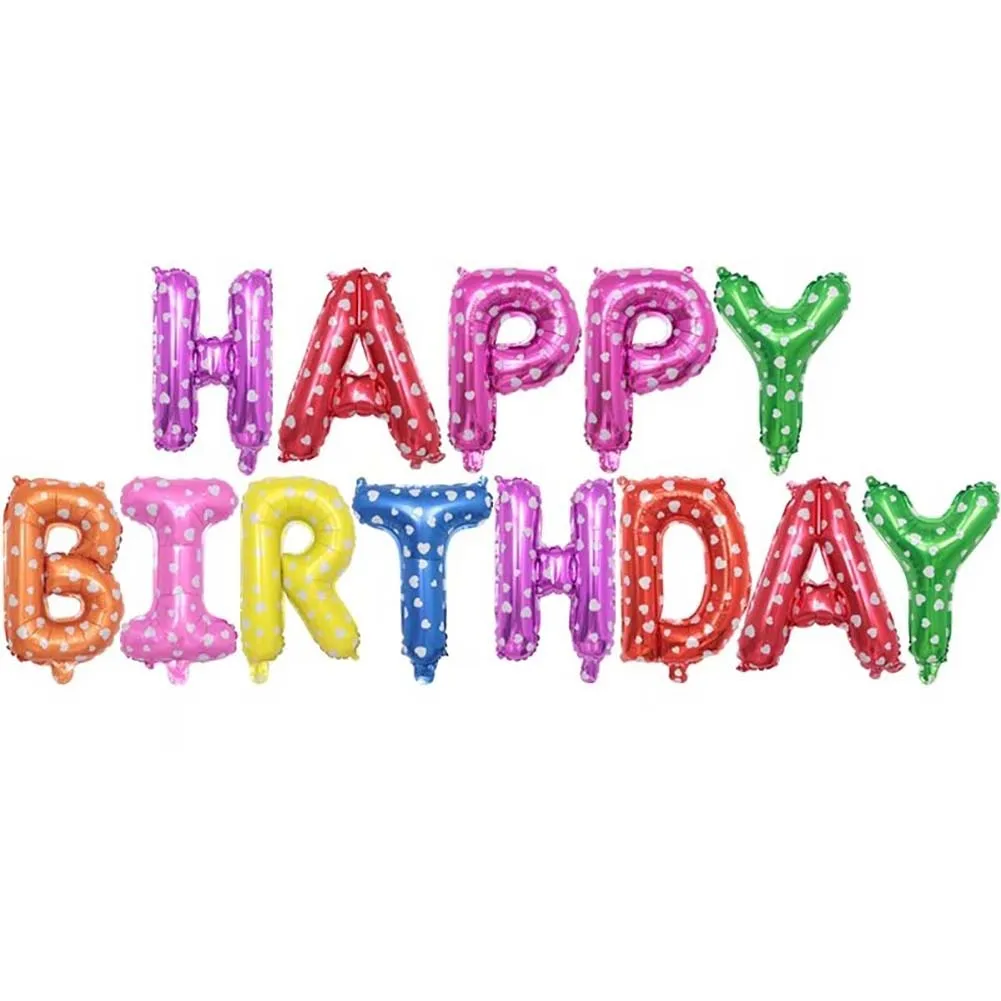 Воздушные шары 16 дюймов в виде букв Happy Birthday воздушные из фольги цвета розового