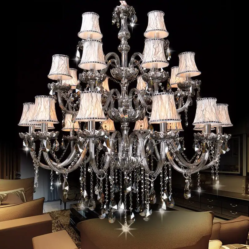 Винтажная люстра с большим дымом 24 шт.|chandelier crystal light|black chandelierblack chandelier |