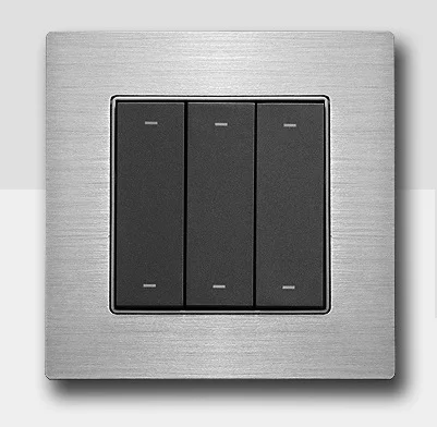 3 BUTTON Умный светильник Настенные переключатели RS485 сенсорная кнопка алюминиевый сплав для дома светодиодный светильник ing настенный монтаж - Цвет: 3 BUTTON