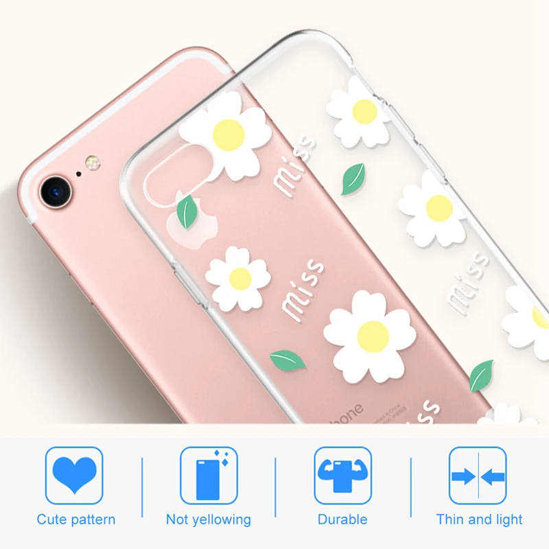 Милый чехол для телефона для iPhone 7, 8 Plus, 6, 6 S, X, XS, Max, XR, 5, 5S, SE, мягкий силиконовый чехол для iPhone 6 S PLUS, 7, 8, кактус, фламинго, чехол s