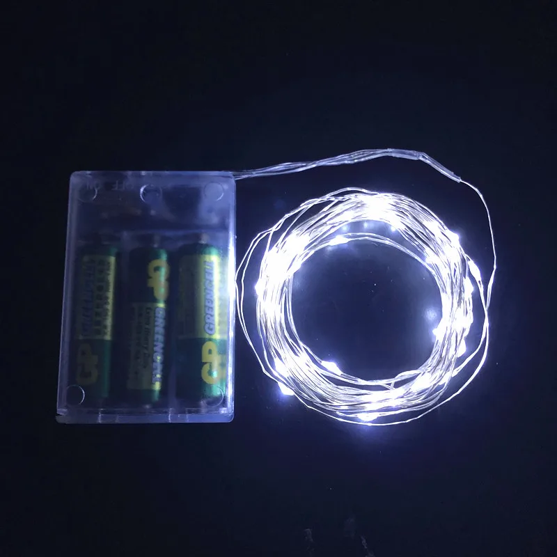 ECLH 2M 5M 10M 100 Led Strings Copper Wire 3XAA Battery Operated Christmas Wedding Party Decoration LED String Fairy Lights | Освещение