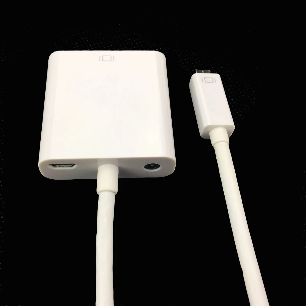 HDmatters Micro HDMI VGA аудио и видео конвертер Кабель адаптер с USB порт|micro hdmi to vga|micro tomicro |
