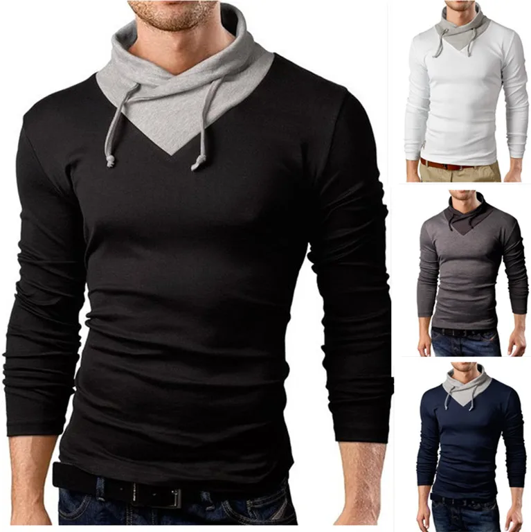 Мужская футболка 2018 брендовая мужская с длинным рукавом в стиле хип-хоп