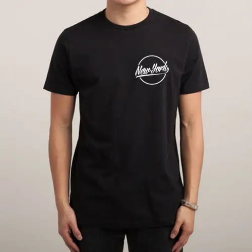 Футболка с логотипом на груди изображением колец Нью Йорка|men tshirt|tee shirttshirt unisex |