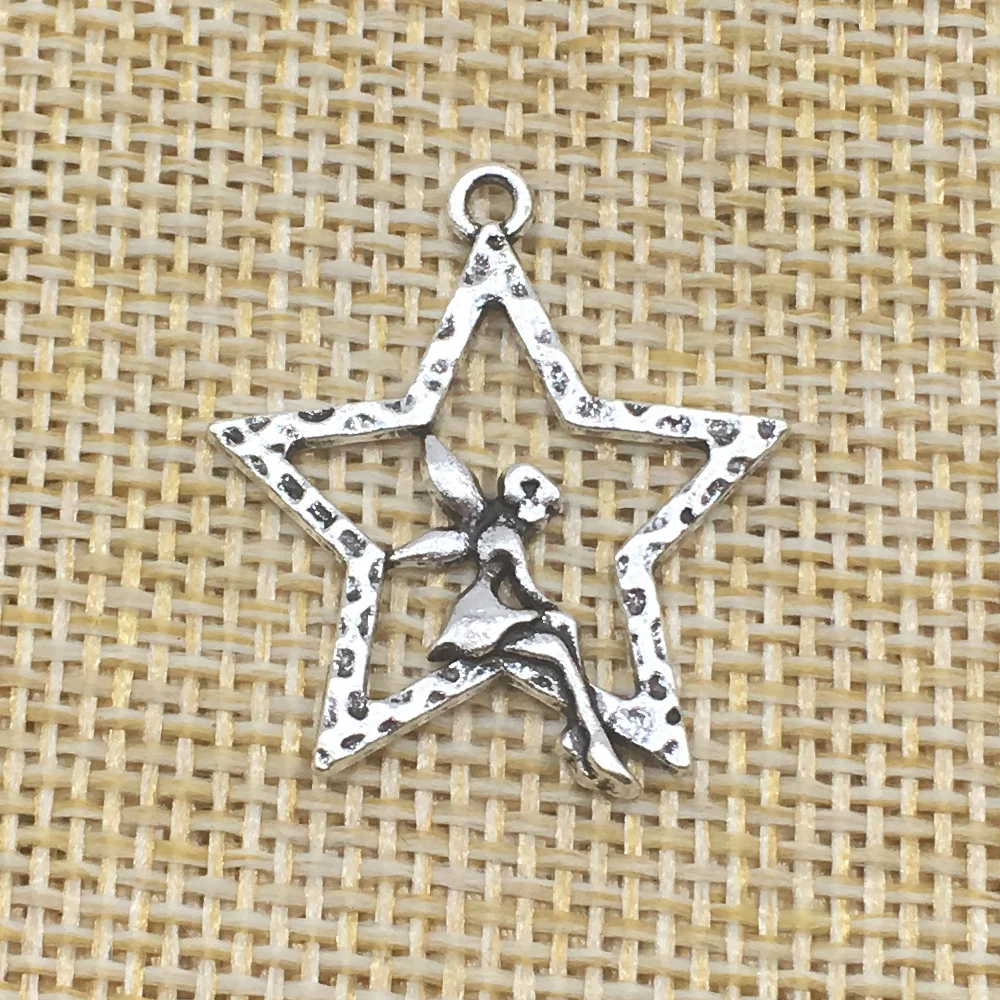 40 шт. Ангел на искусственном серебряном цвете сделай сам изготовление ювелирных
