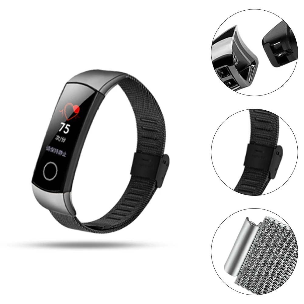 Hangrui Миланский ремешок для huawei Honor Band 4 металлический браслет из нержавеющей стали умный Браслет для Honor Band 4 ремешок