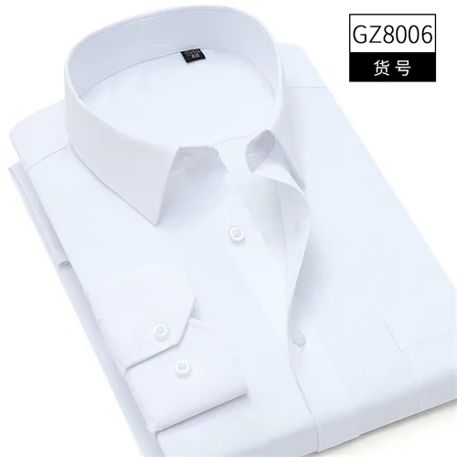 DAVYDAISY, новинка, 5xl, 6xl, 7xl, 8xl размера плюс, мужская рубашка, высокое качество, с длинным рукавом, рубашки, хлопок, для работы, белая, брендовая, DS332 - Цвет: D806