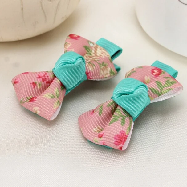 

300pcs/lot Cute Tiny Grosgrain Ribbon Hair bow With Clip Hair Accessory
