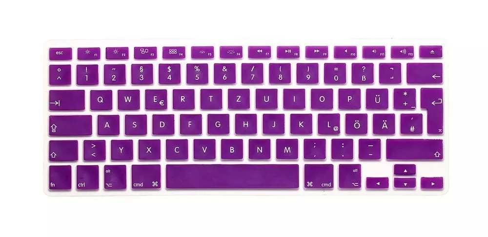 Европейские немецкие буквы клавиатуры протектор для Macbook Air Pro retina 1" 15" 1" ноутбука кожаные чехлы для Mac book 13 15 QWERTZ