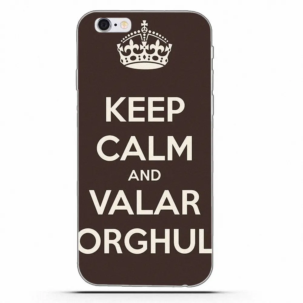 Keep Calm And Valar Morghulis оригинальный для Galaxy Alpha Core Prime Note 4 5 8 S3 S4 S5 S6 S7 S8 S9 mini edge Plus мягкие