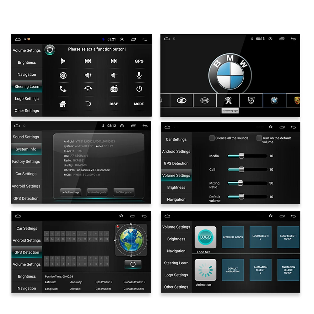 2Din Android 8 1 Автомобильный мультимедийный MP5 авто Универсальный gps навигации Bluetooth