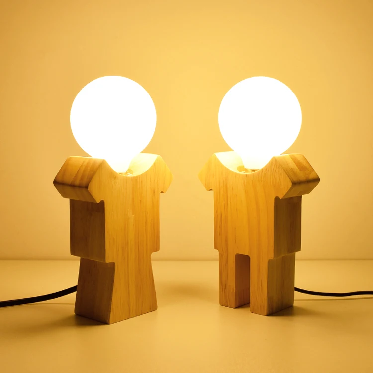 

Wood Quality Table Lamps Pair Bedroom Lighting Decorative Lights Table Lamp Without Shades for Reading Living Room 220V 110V E27