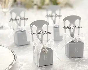 

wedding favor box Monogram Silver Chair Favor Box party gifts boxes 250pcs/lot