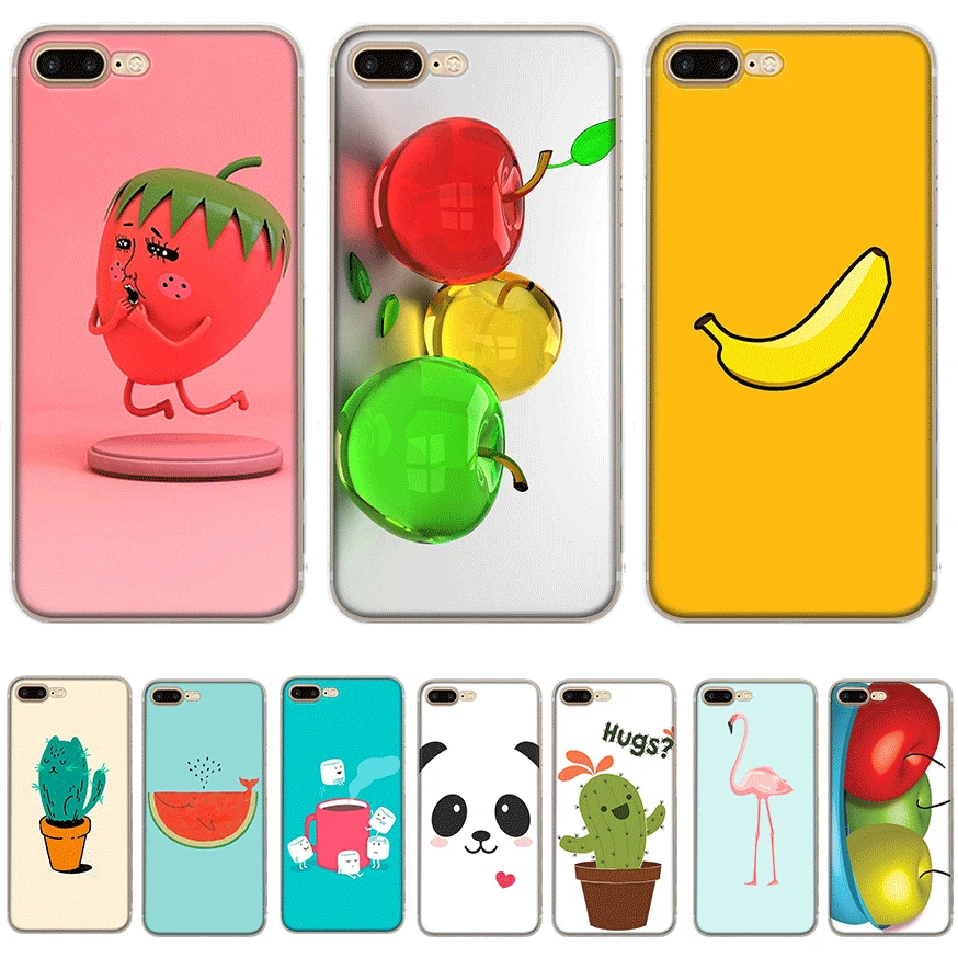 Чехол для телефона iPhone 11 Pro 6 6s 7 8 Plus 5 5S X XS XR Max 3D Клубника банан