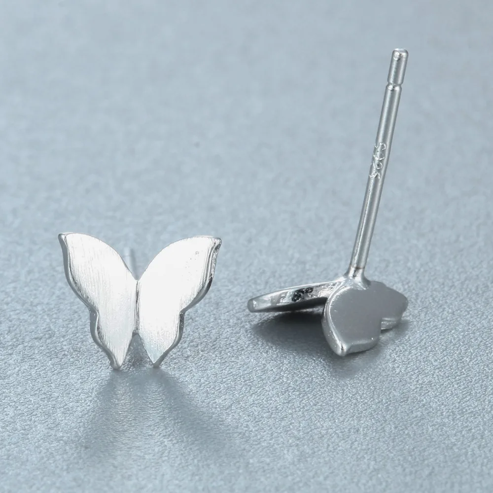 Чандлер Сережка гвоздик в форме бабочки для женщин матовый маленькие крошечные