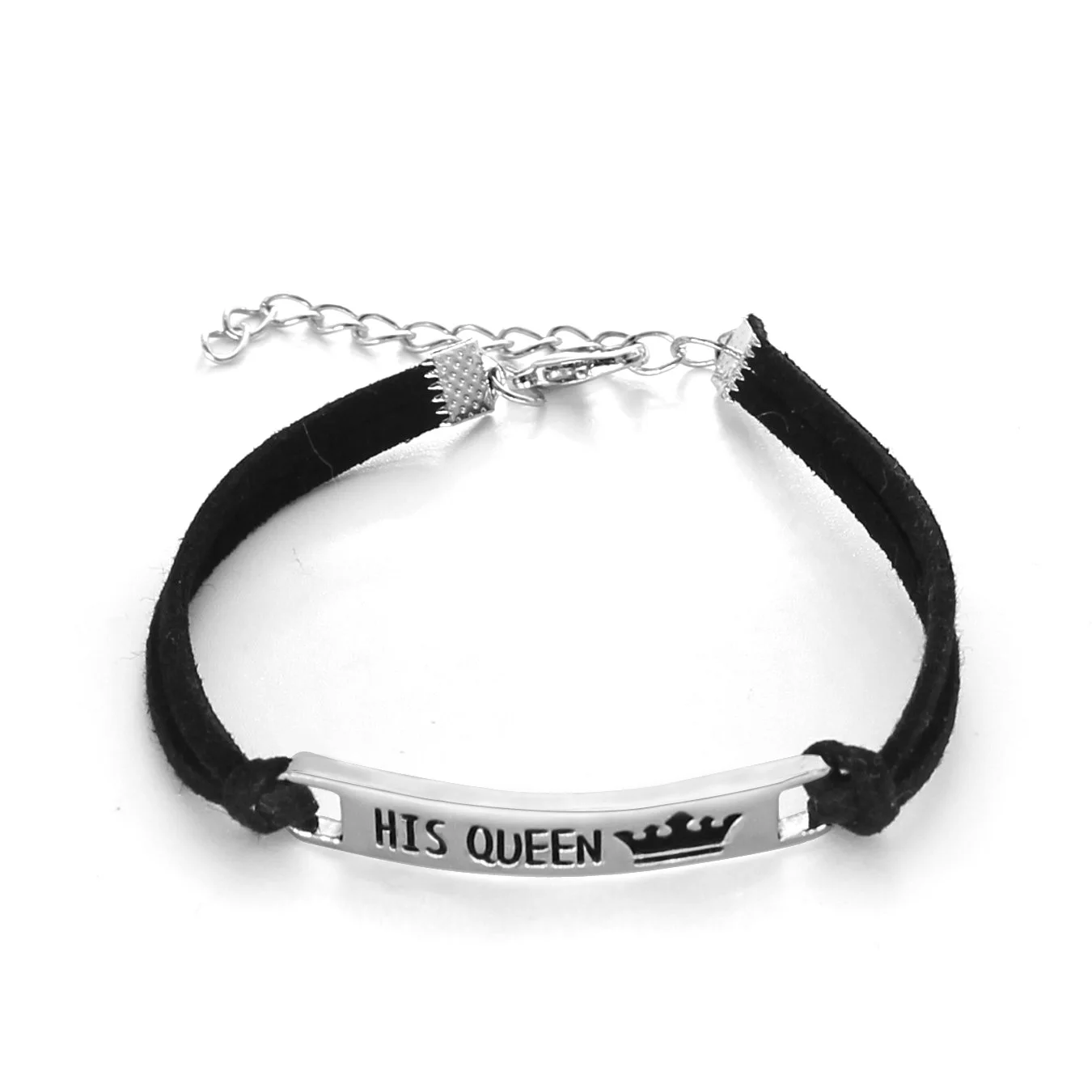 1 пара ее King His Queen рук браслет с названием Настройка ID именной для Для женщин