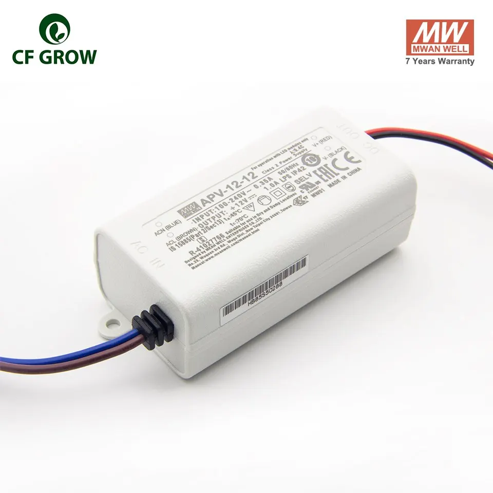 Dimmable Meanwell 185 Вт 240 320 драйвер HLG 185H 42B 240H 36B 320H LPC 60 1400 APV 12 выход СВЕТОДИОДНЫЙ адаптер