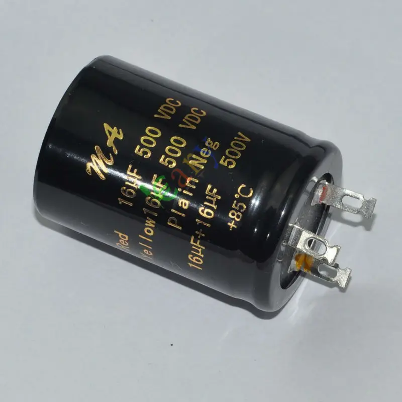 

Wholesale and retail 20pc 500V 16uf + 16uf 85C New Can electrolyticCapacitor tube amp audio part free shipping