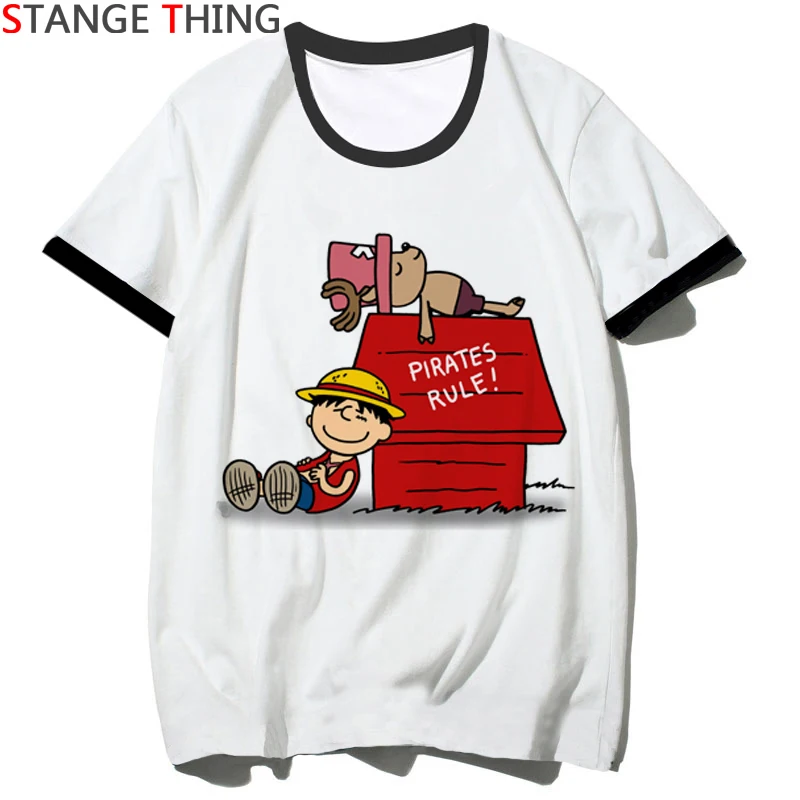 Новинка забавная футболка с Луффи в стиле Харадзюку для мужчин и женщин японским