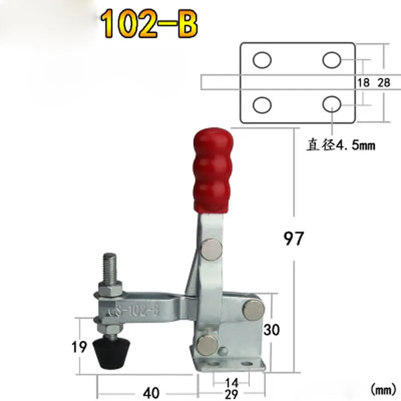 2pcs Vertical Fast Clamp Workpiece Fixed Latch Presser Quick Chuck Fixing Clamping Woodworking | Обустройство дома