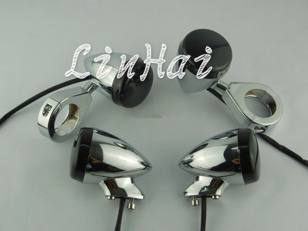 4х Хром передний и задний мотоциксветильник светодиодный указатель поворота 41 мм