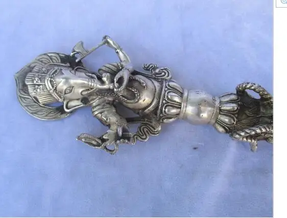 Медный латунный домашний ручной работы тибетский серебряный буддийский меч