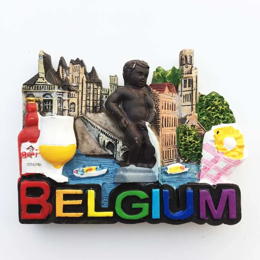 

BABELEMI New Arrival 3D Belgium Brussels Manneken Pis Tourist Souvenir Refrigerator Magnet Fridge Sticker
