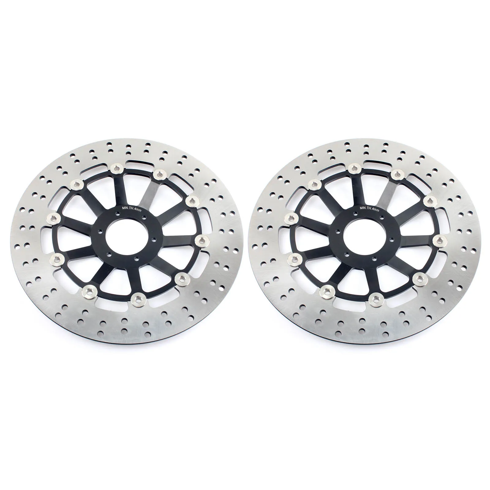 Round Black Front BIKINGBOY круглые волнистые Передние Задние тормозные диски Диски роторы для Honda CBR 1100 XX CBR1100XX Blackbird V W 1997 1998 97 98 - Цвет: Round Black Front