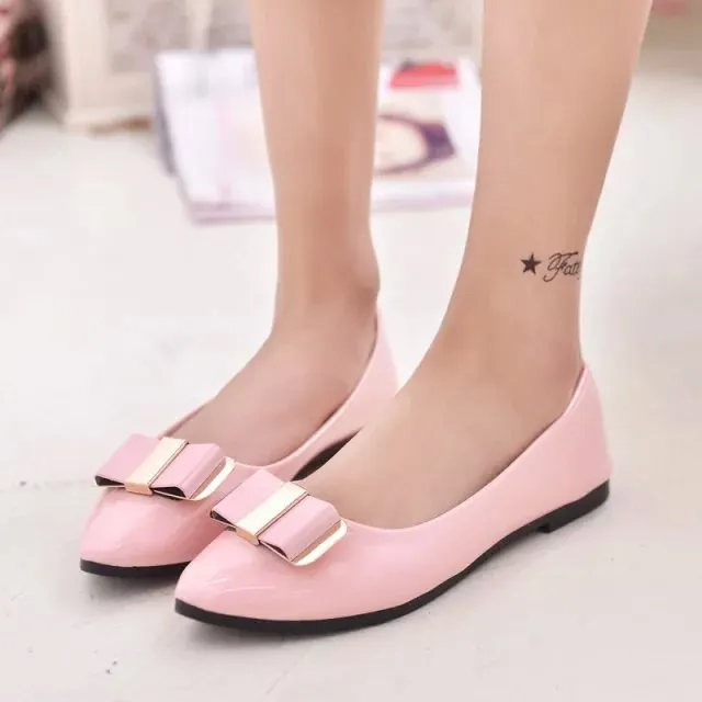 2017 Новая Мода Лето Мягкий Кожаный Женщины Квартиры Обувь Женщина Случайные