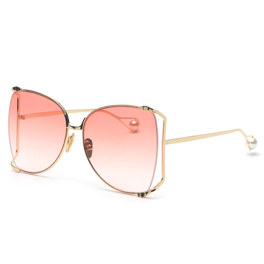 Модные женские солнцезащитные очки 2018 высокое качество Роскошные Жемчужные ноги