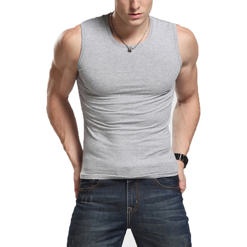 Gray Горячая майка мужская Gymshark Clothing топик Жилет майки мужские О-Образным Вырезом Топы Лето Мужской Бодибилдинг Рукавов майка бодибилдинг майка футболки мужские мужская майка мужская без рукавов - Цвет: Gray