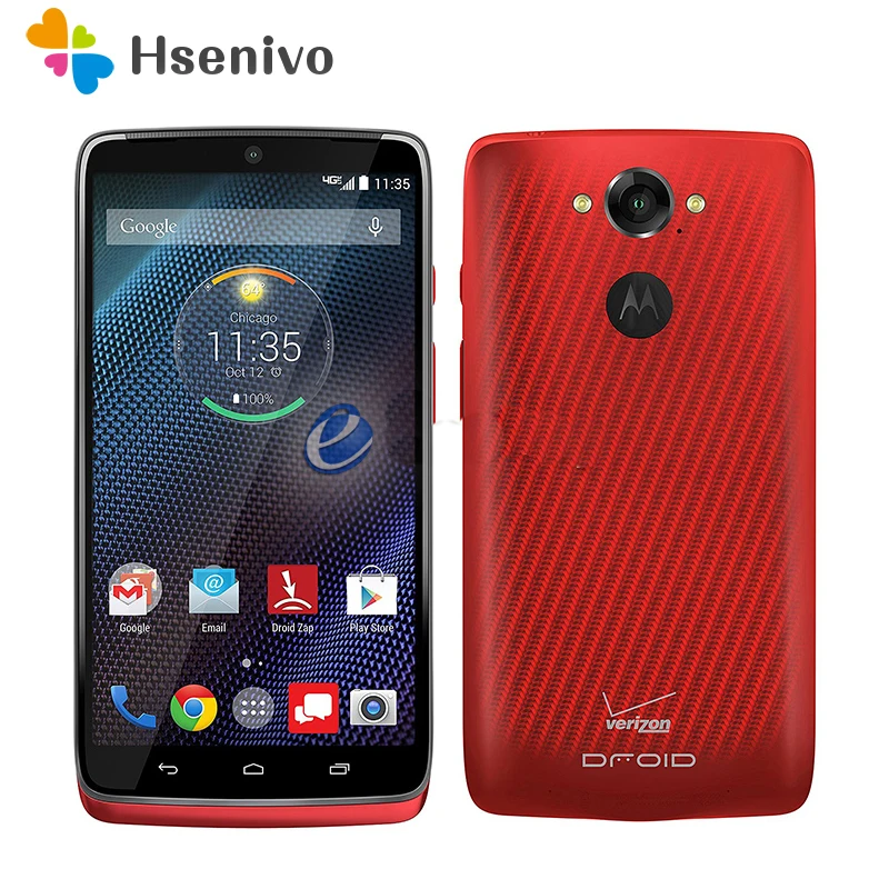 motorola droid turbo xt1254 refurbished original unlocked 5 2 20mp 2160p 4g lte 3gb ram 32gb 64gb rom android cell phone free global shipping
