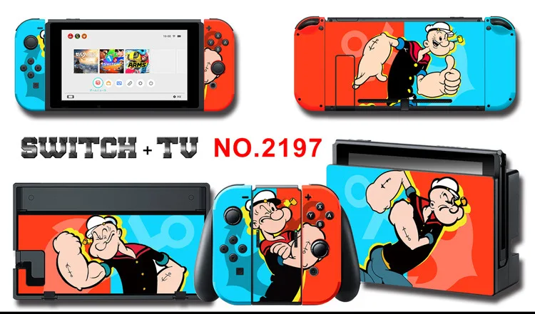 Для nintendo Switch Pain sticker консоль Dock Joy Con полное покрытие цветной бумажной кожи Закаленное стекло протектор экрана от 2000-2305
