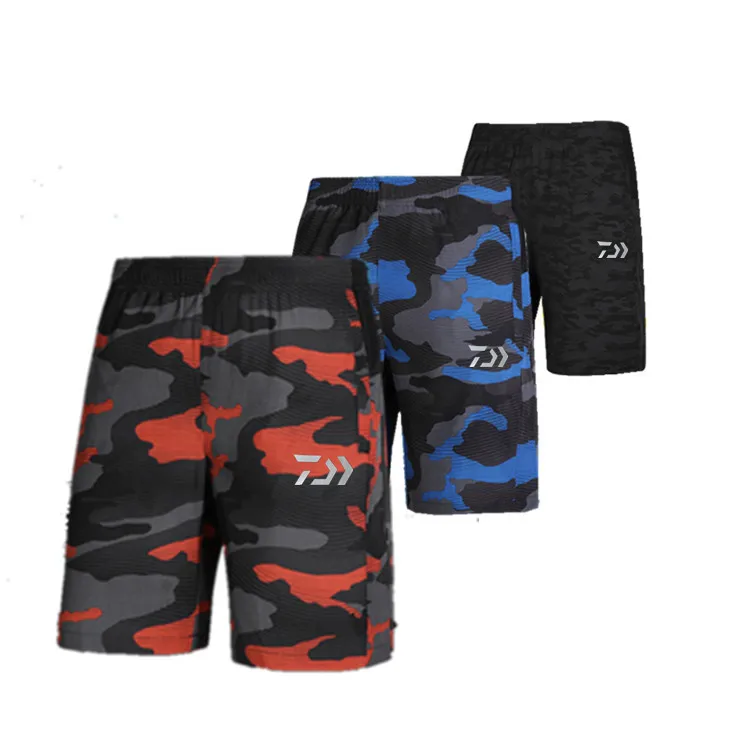 2018 Daiwa Summer New Camouflage Fishing Shorts Men's Quick-Dry Breathable Knee Length Sports Pants Elastic Hiking | Спорт и
