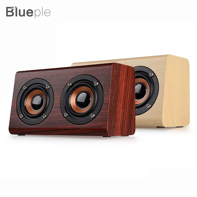 Деревянная Bluetooth Колонка W7 ретро HIFI 3D двойной громкий динамик s Беспроводная