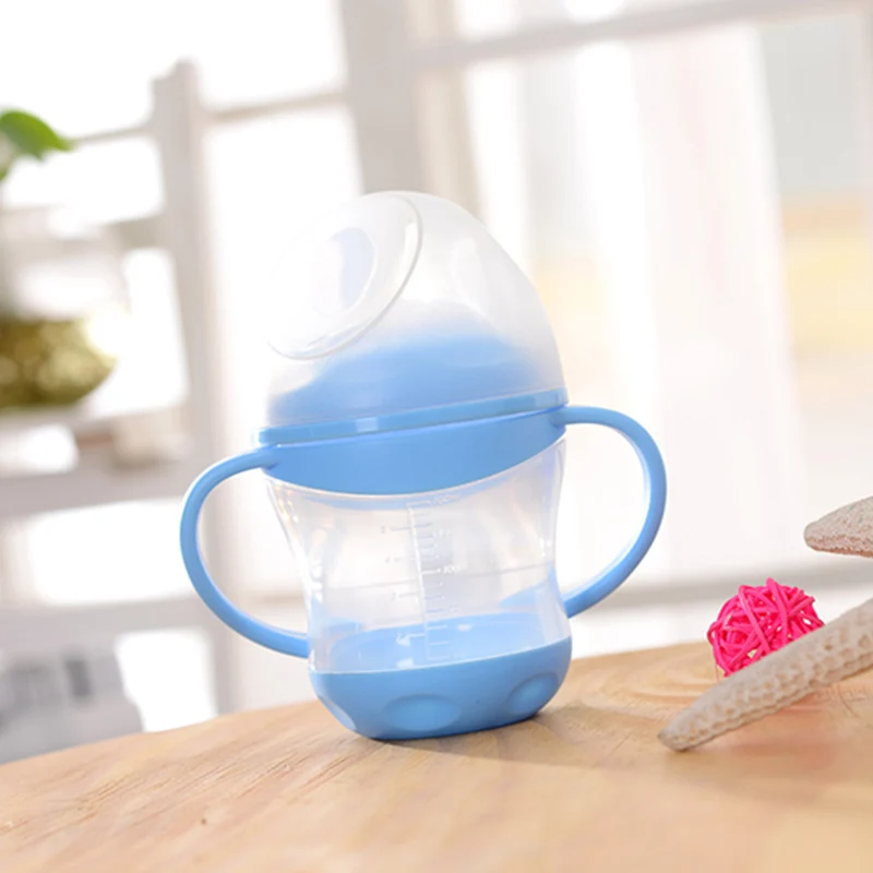 Baby Learn Drinking Bottle Silicone 160ml Infant Water Milk Juice Min Cup Children Sippy Training Cups With Two Handles T2514 | Мать и