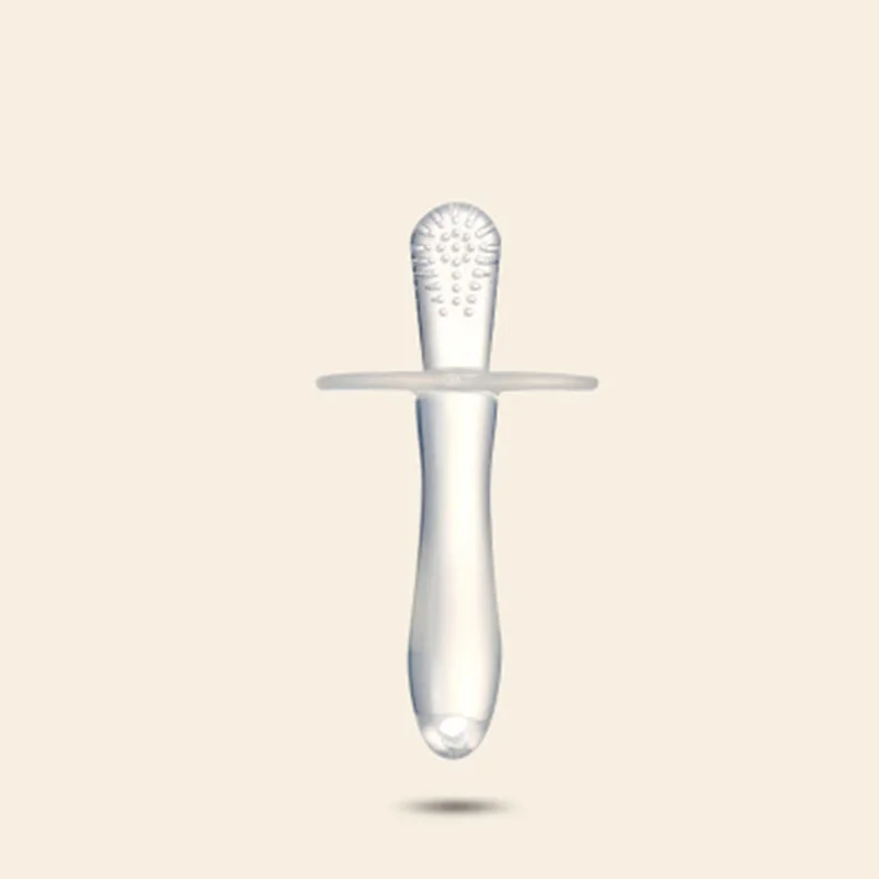 1 шт. детская тренировочная Массажная зубная щетка для новорожденного прозрачный