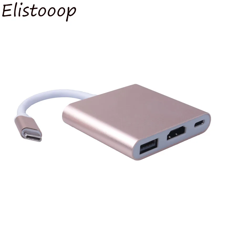3 в 1 4K * 2K Type C к HDMI USB адаптер для Samsung Apple Macbook 1080P многопортовый конвертер 2020|Кабели