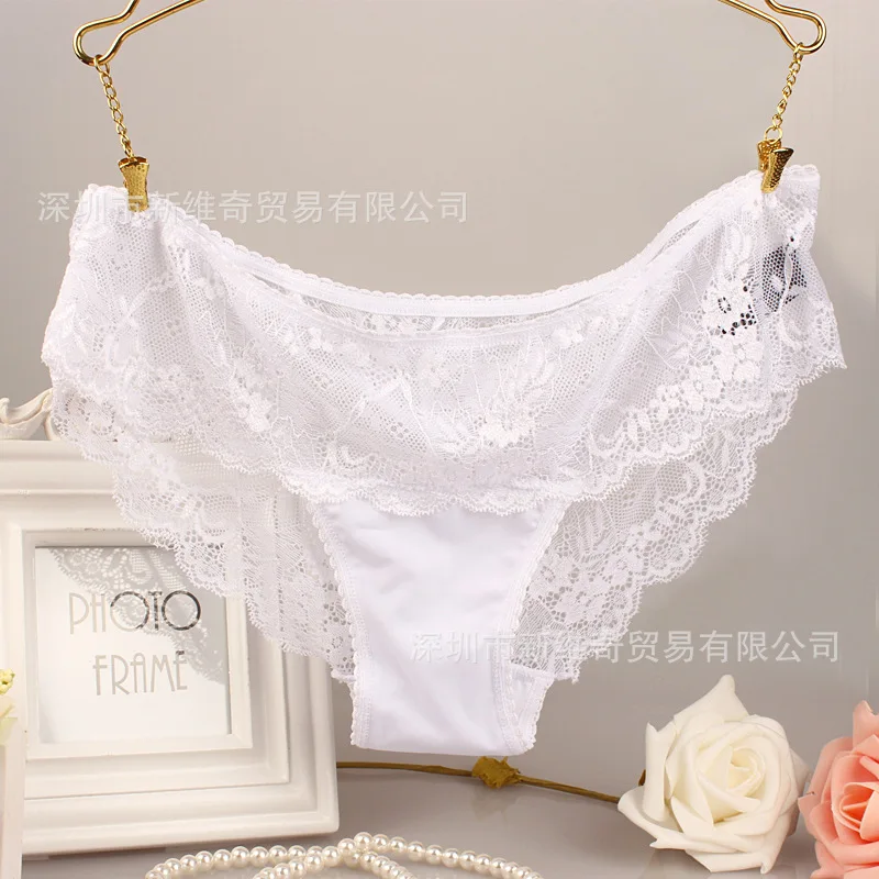 Женские бесшовные кружевные сексуальные трусики с низкой талией