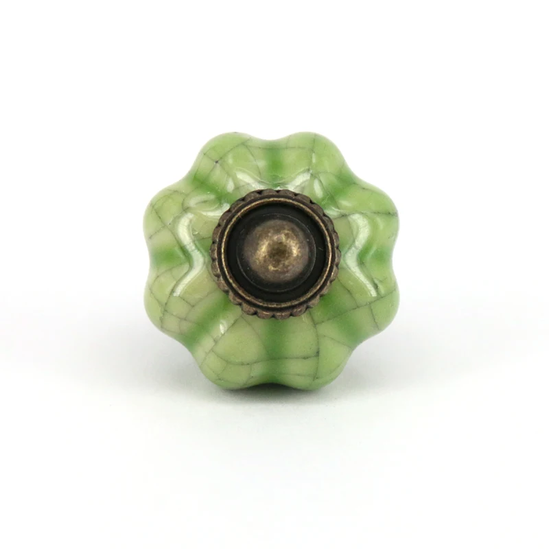 5 шт. трещина Керамическая Тыква дверные ручки шкаф ящик комод кухня вытяжной