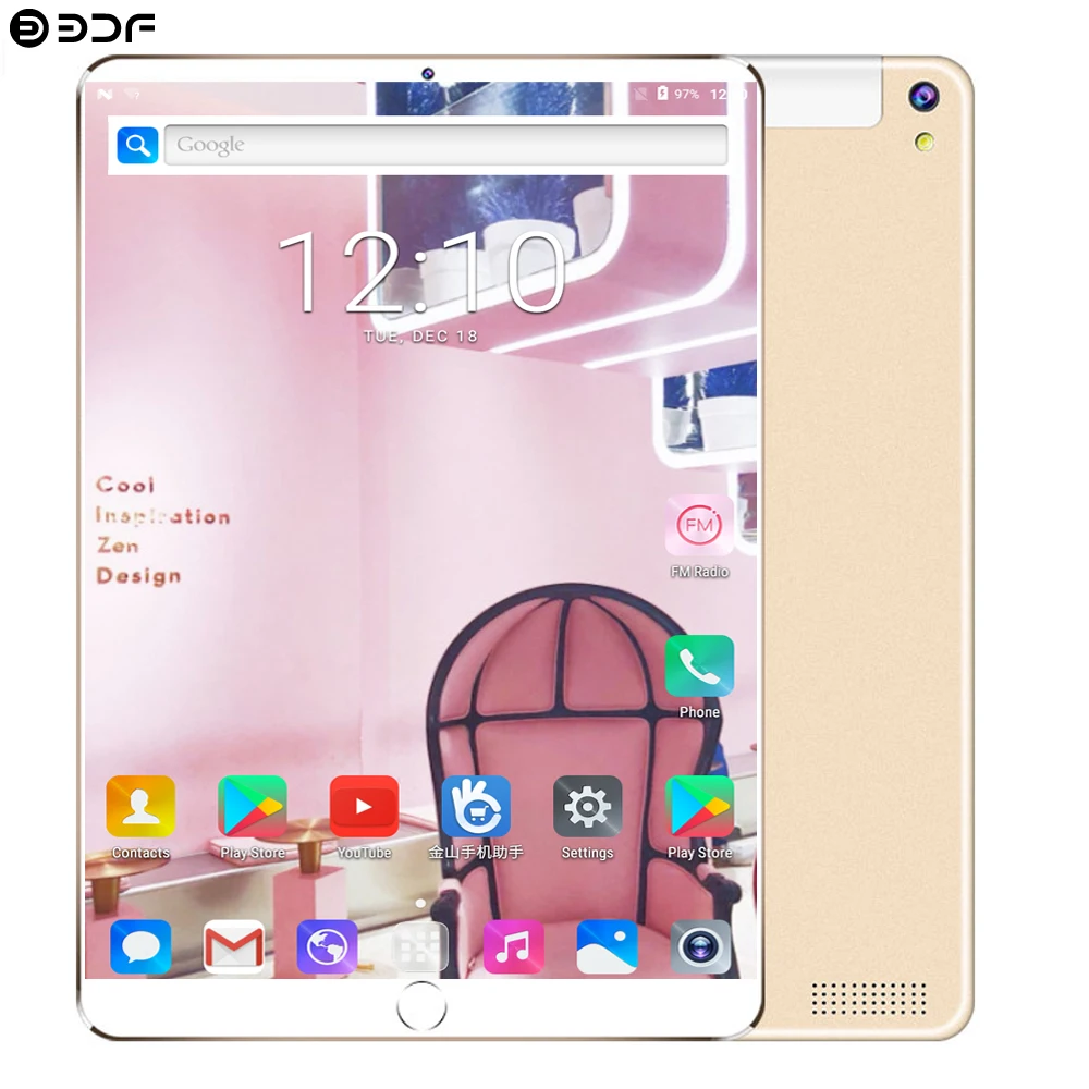 BDF 2020 новый 10 1 планшетный ПК Android 7 0 Поддержка Google Play 3G Call Quad Core Гб/32 ГБ Tab Wi Fi Bluetooth